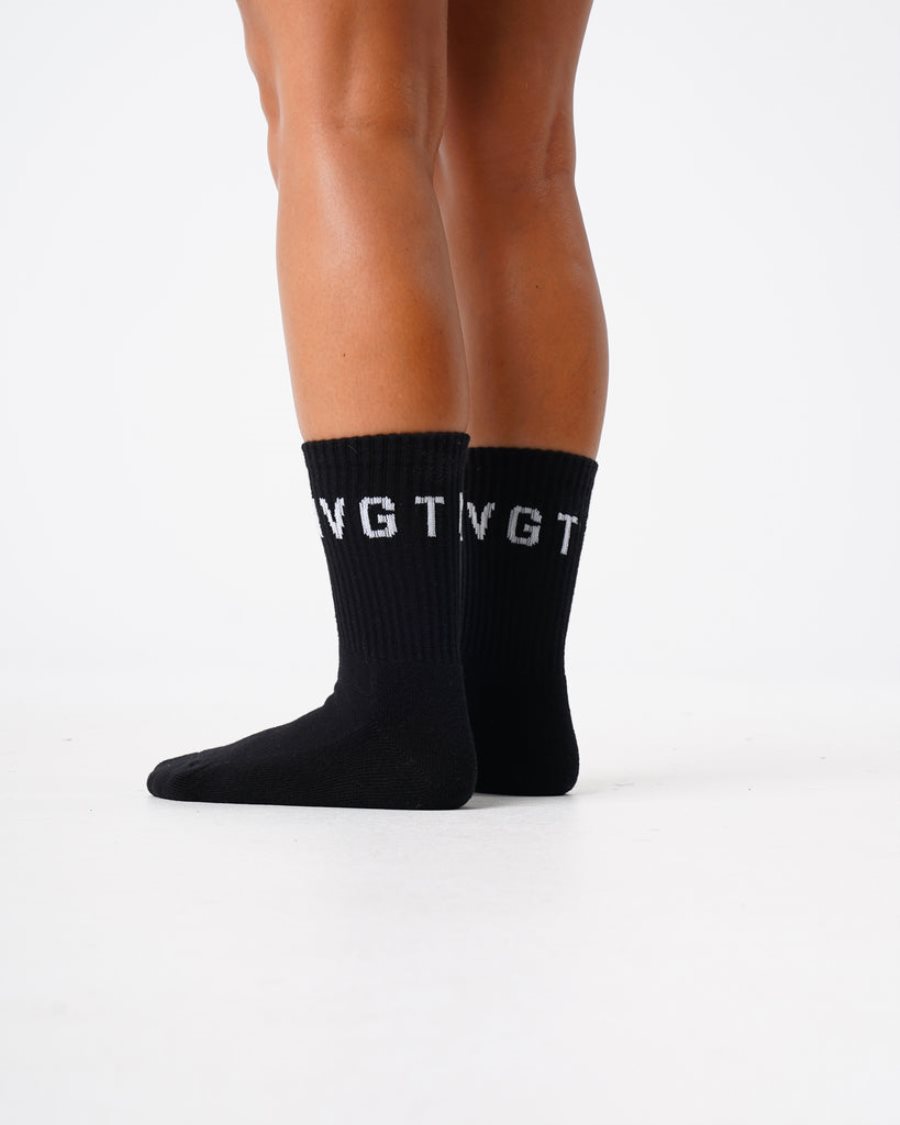 Accesorios NVGTN Crew Socks Hombre Negras | yZrOo68A