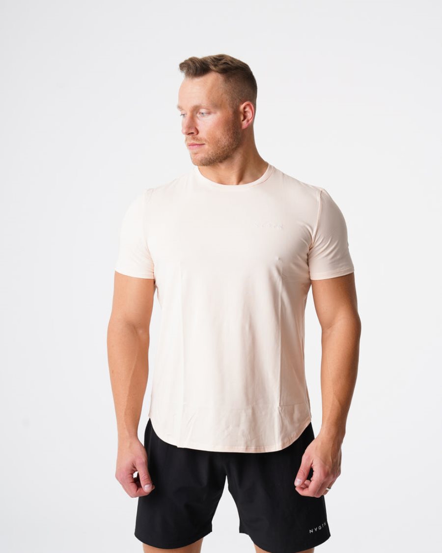 Camiseta NVGTN Pulse Fitted Hombre Blancas | fRyyLgb0