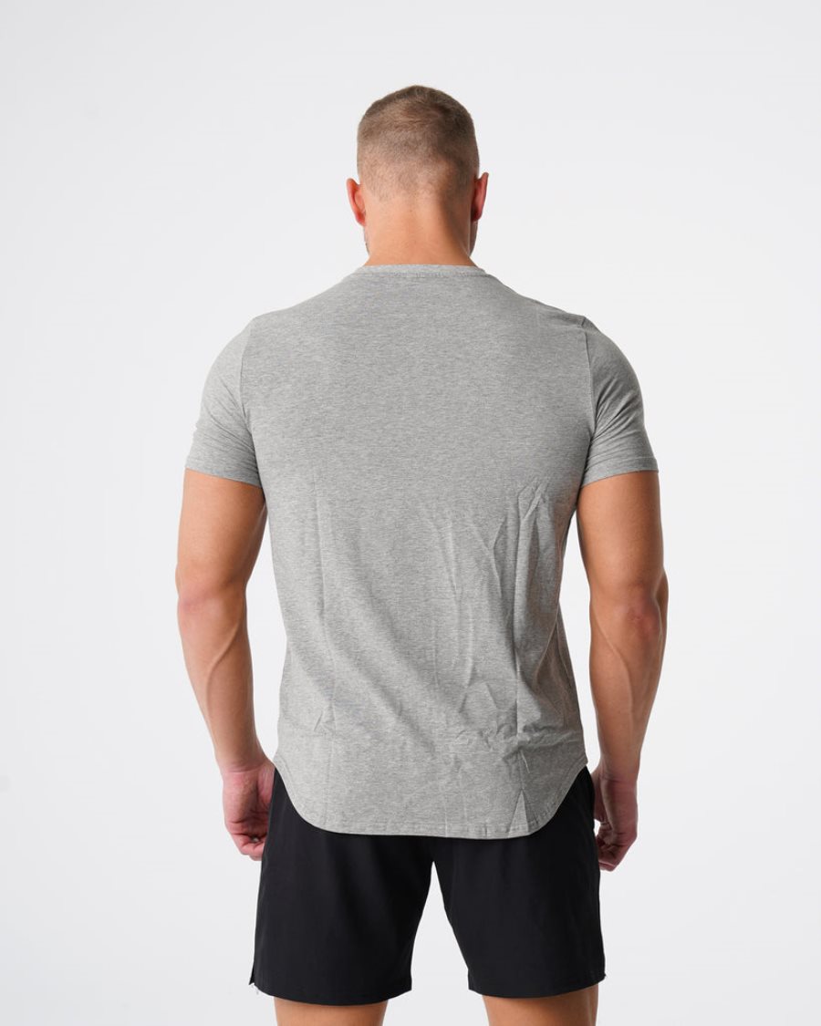 Camiseta NVGTN Pulse Fitted Hombre Gris | esgryz3X