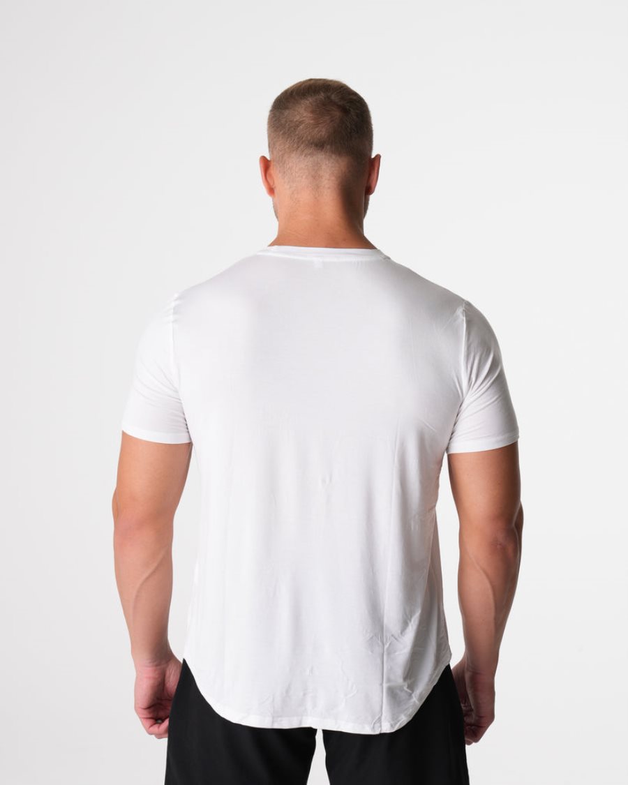 Camiseta NVGTN Tech Fitted Hombre Blancas | zDwE80VI