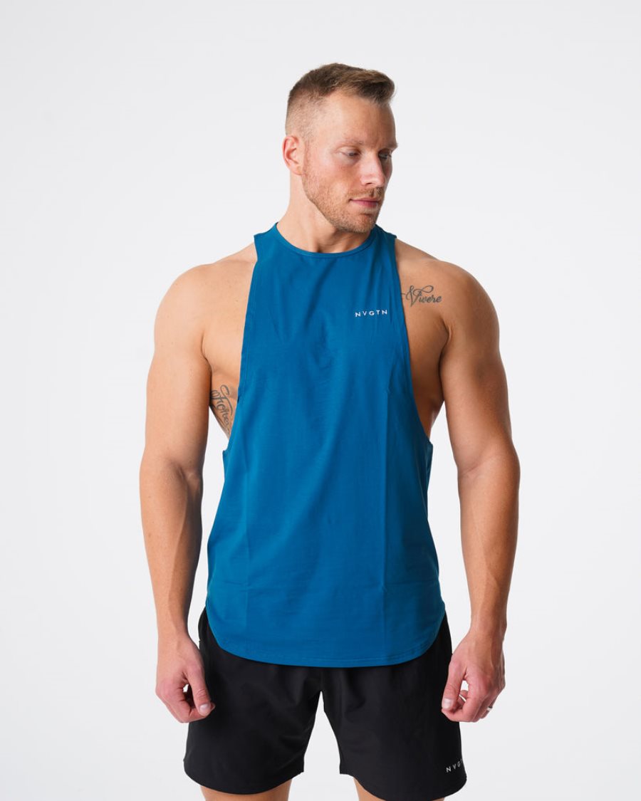 Camiseta Tirantes NVGTN Pulse Edge Hombre Azules | JGbVXoLO