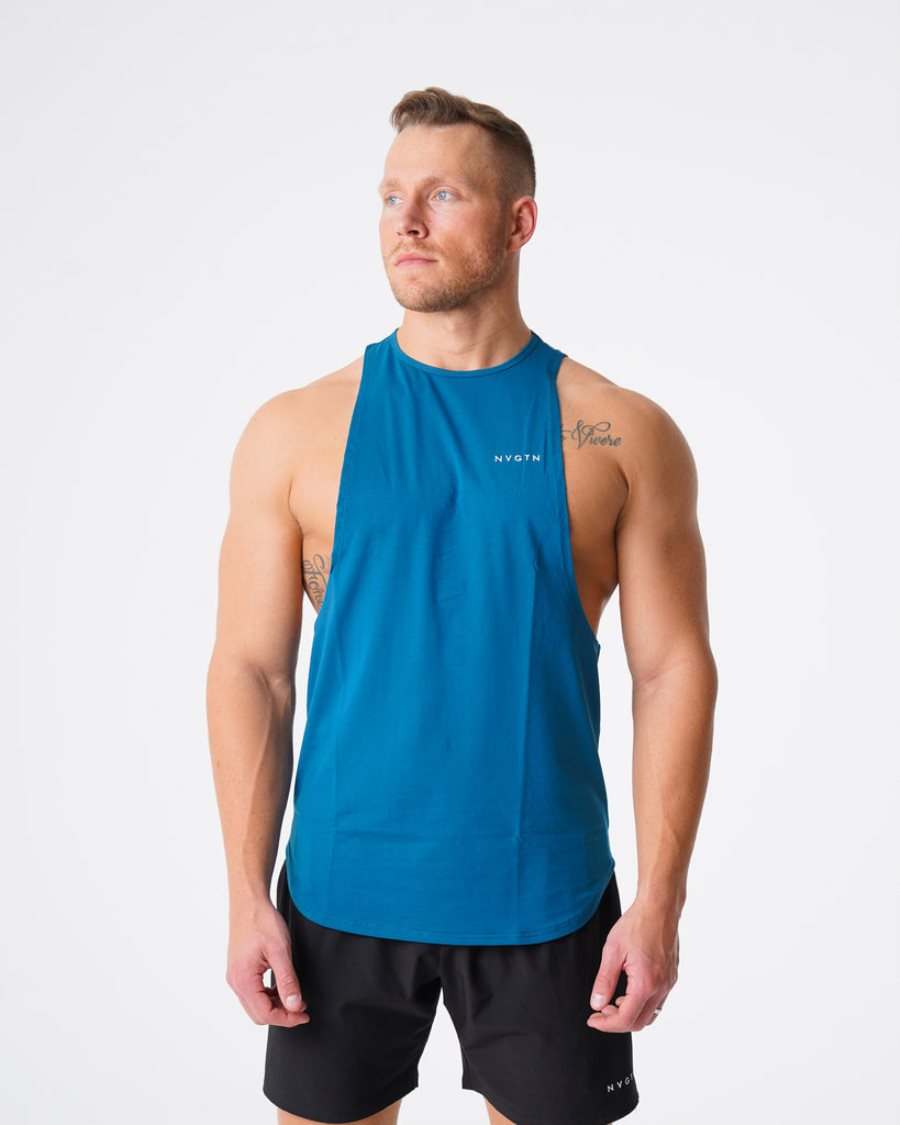 Camiseta Tirantes NVGTN Pulse Edge Hombre Azules | JGbVXoLO