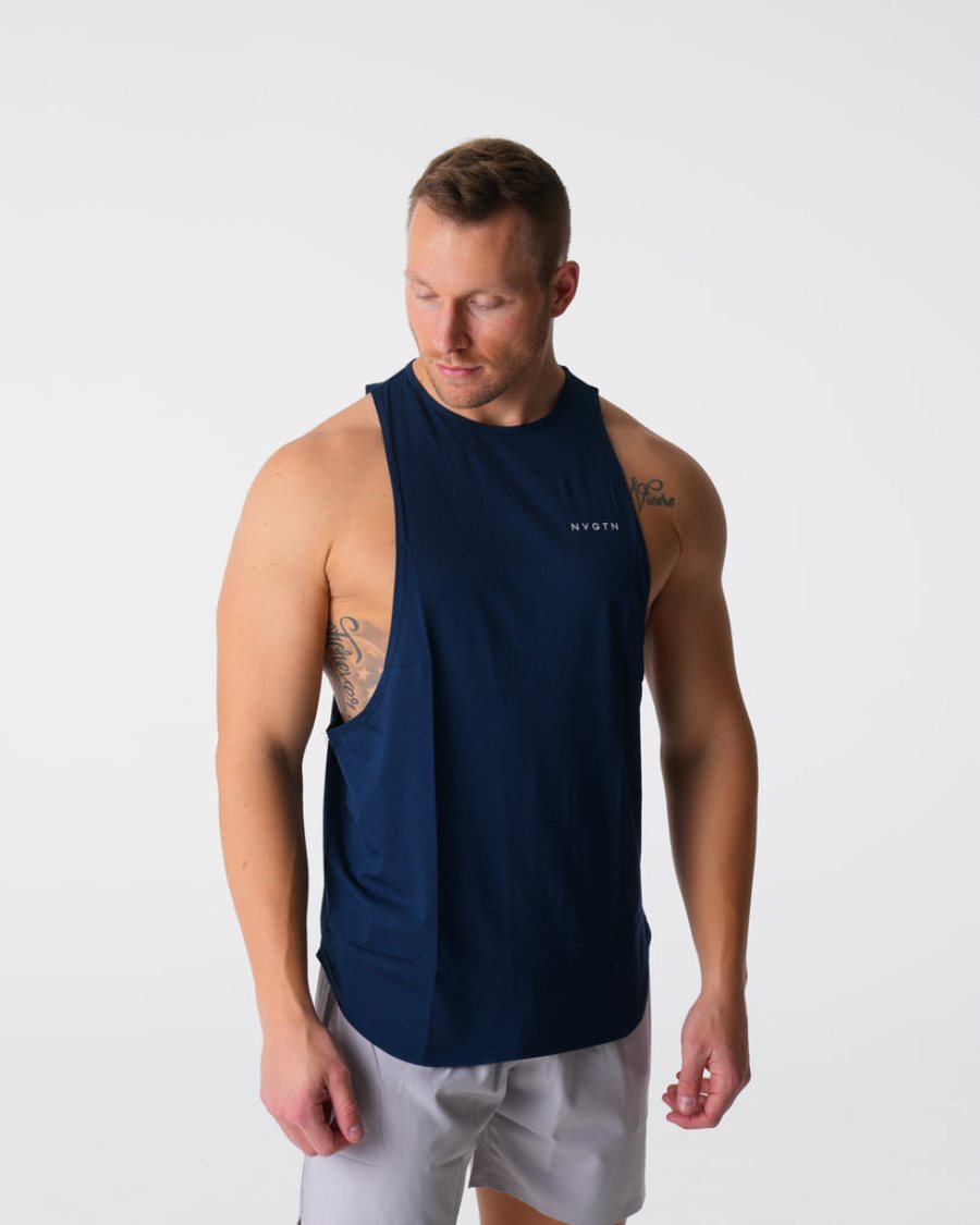 Camiseta Tirantes NVGTN Pulse Edge Hombre Azul Marino | JwX5v2Iv