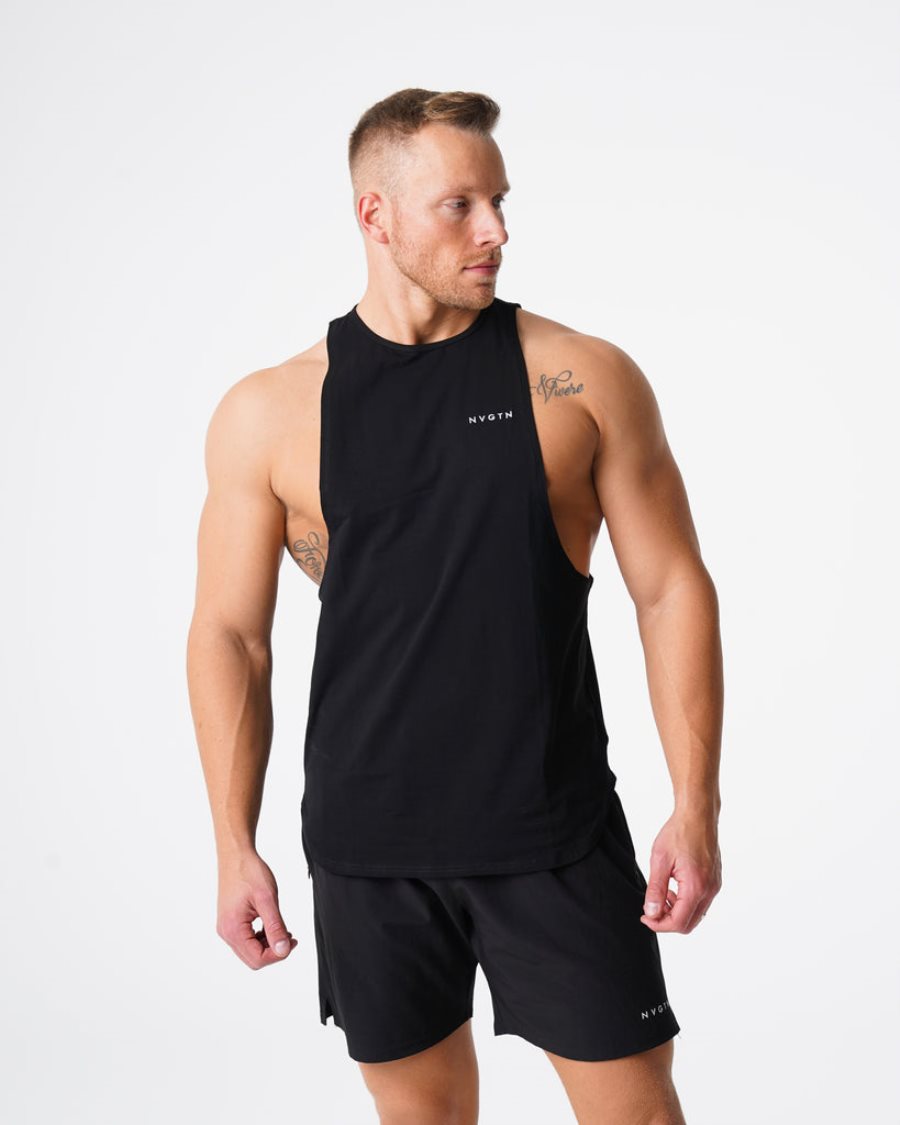 Camiseta Tirantes NVGTN Pulse Edge Hombre Negras | uWuVWNJ4