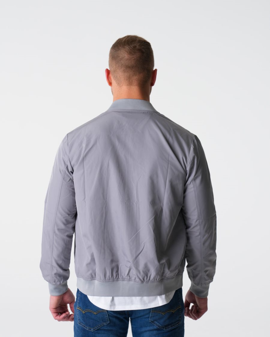 Chaquetas NVGTN Bomber Hombre Gris | ivCoCDDN