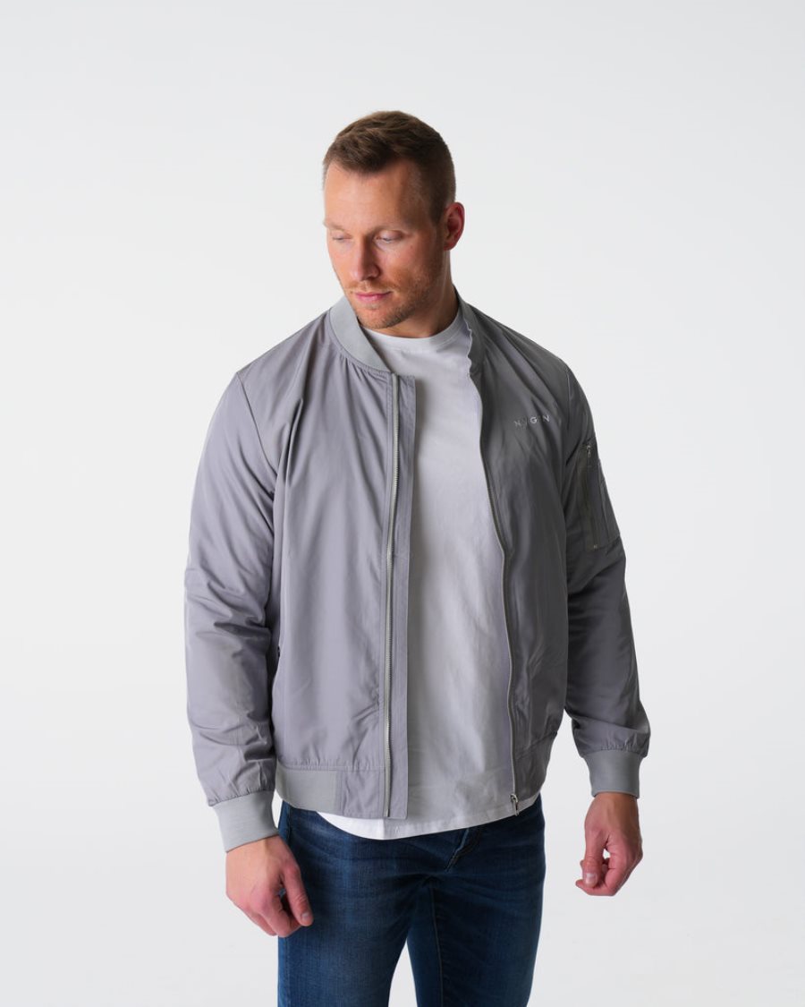 Chaquetas NVGTN Bomber Hombre Gris | ivCoCDDN