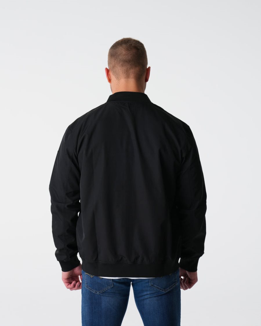 Chaquetas NVGTN Bomber Hombre Negras | GUxsl0fP