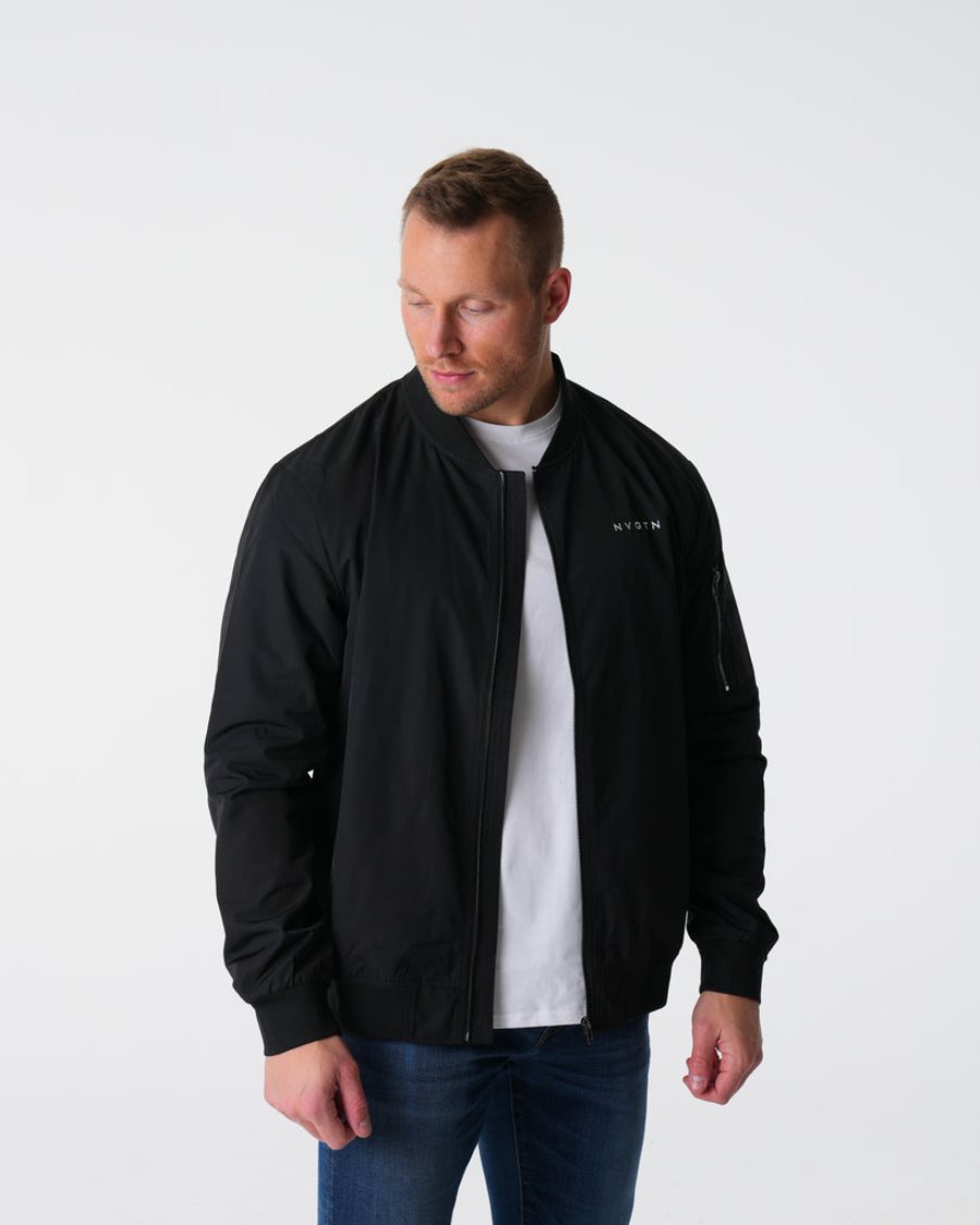 Chaquetas NVGTN Bomber Hombre Negras | GUxsl0fP