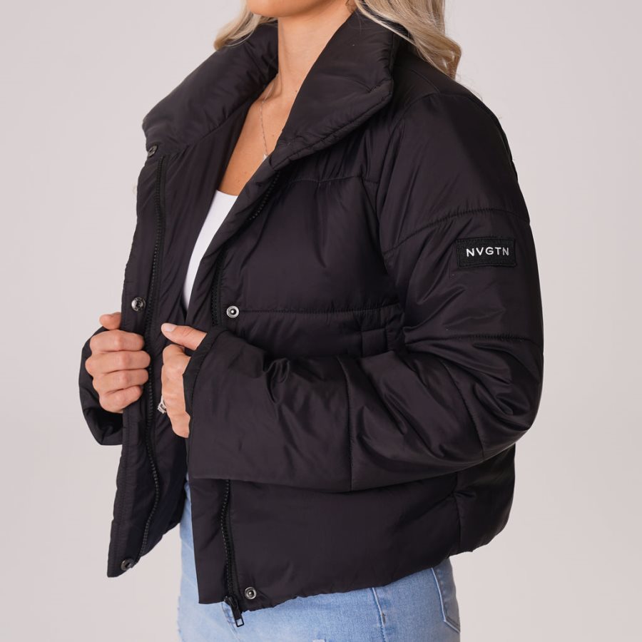 Chaquetas NVGTN Invierno Nights Puffer Mujer Negras | fggeZXCy