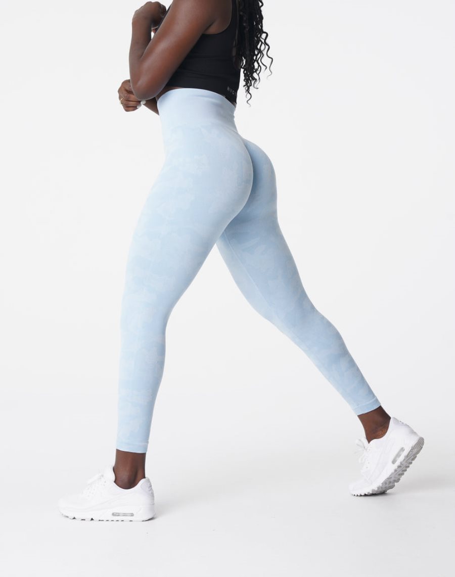 Leggins NVGTN Camo Seamless Mujer Azules | YLc7871s