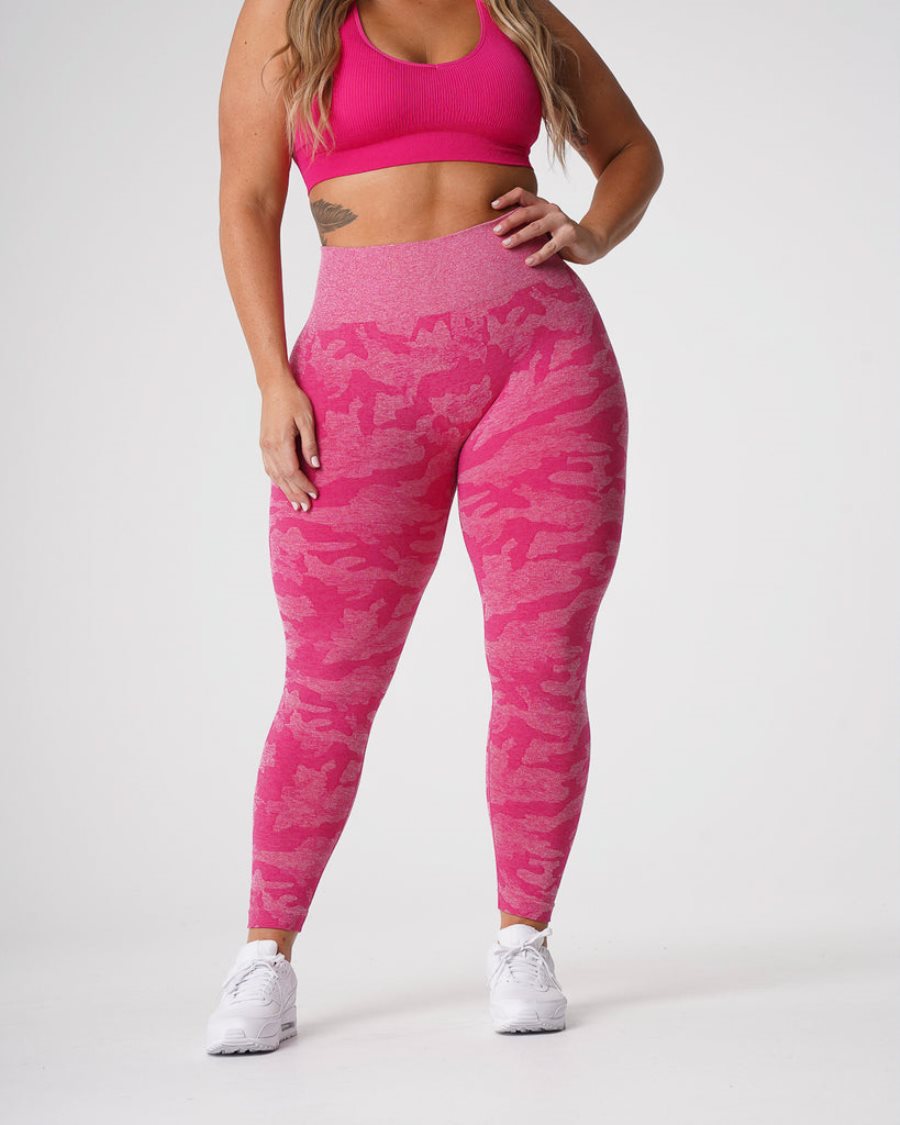 Leggins NVGTN Camo Seamless Mujer Fucsia | tBpqwhEz