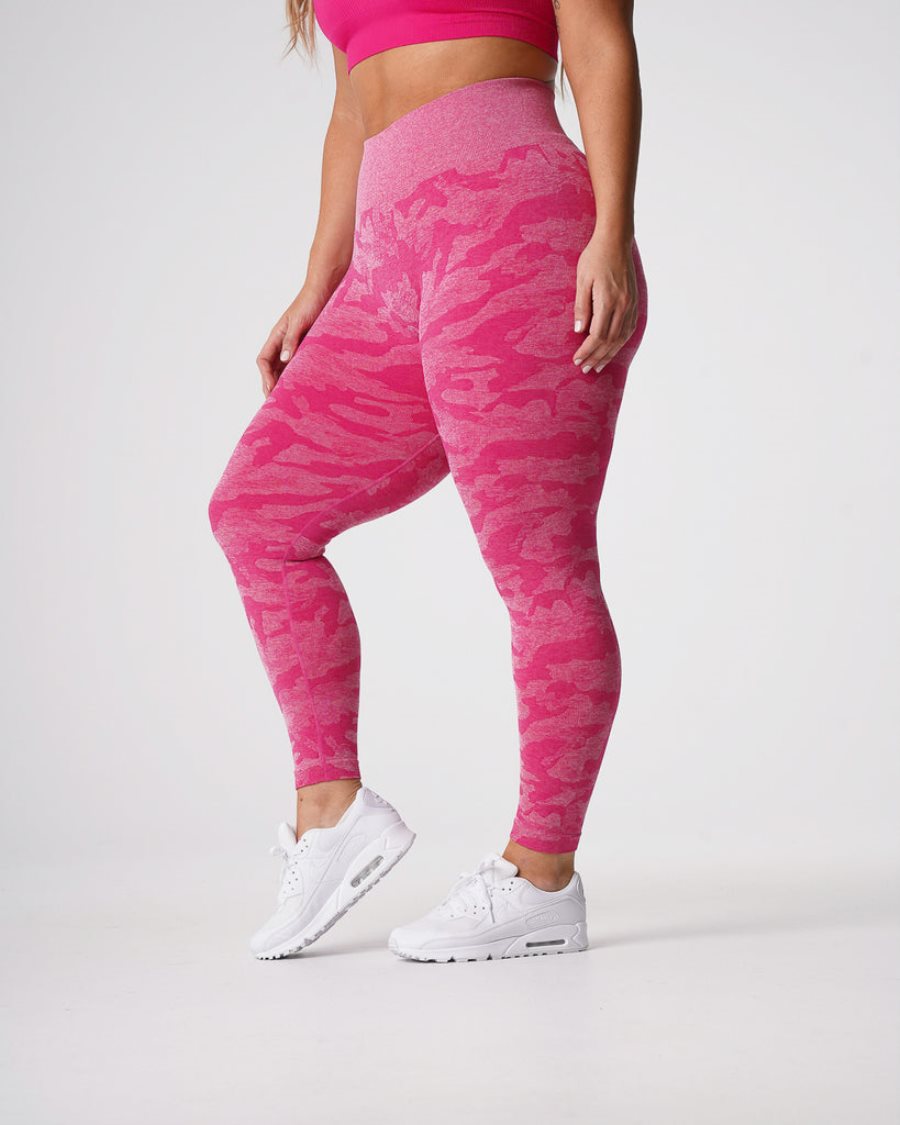 Leggins NVGTN Camo Seamless Mujer Fucsia | tBpqwhEz