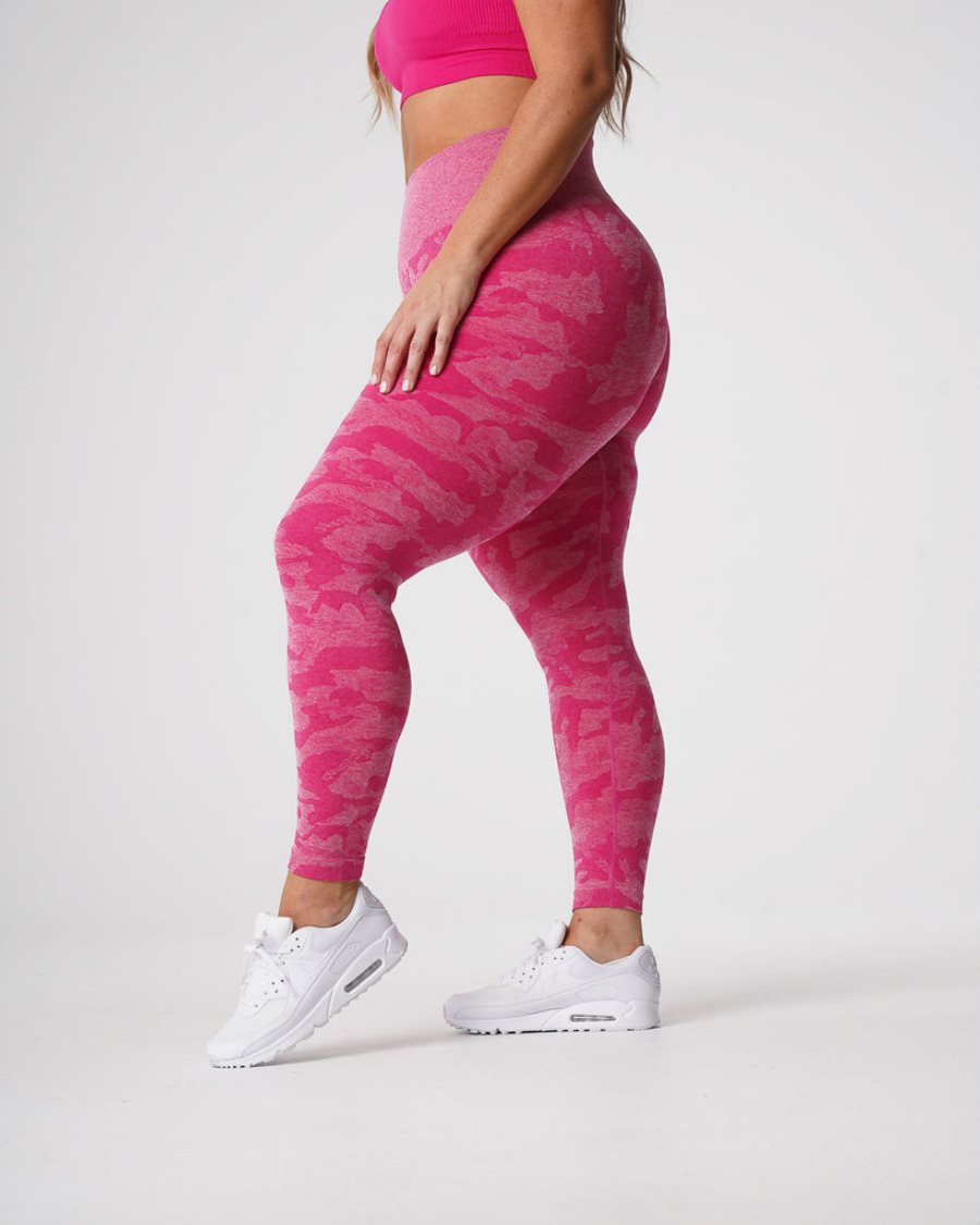 Leggins NVGTN Camo Seamless Mujer Fucsia | tBpqwhEz