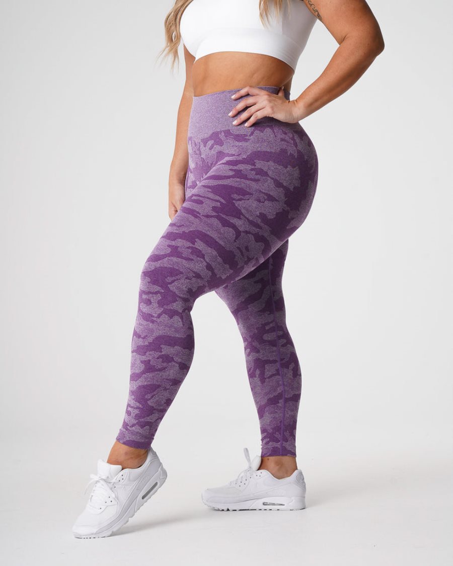 Leggins NVGTN Camo Seamless Mujer Moradas | U5K25Ruq