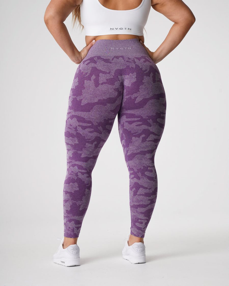 Leggins NVGTN Camo Seamless Mujer Moradas | U5K25Ruq