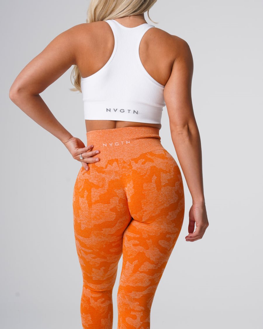 Leggins NVGTN Camo Seamless Mujer Naranjas | pyeDbi8F