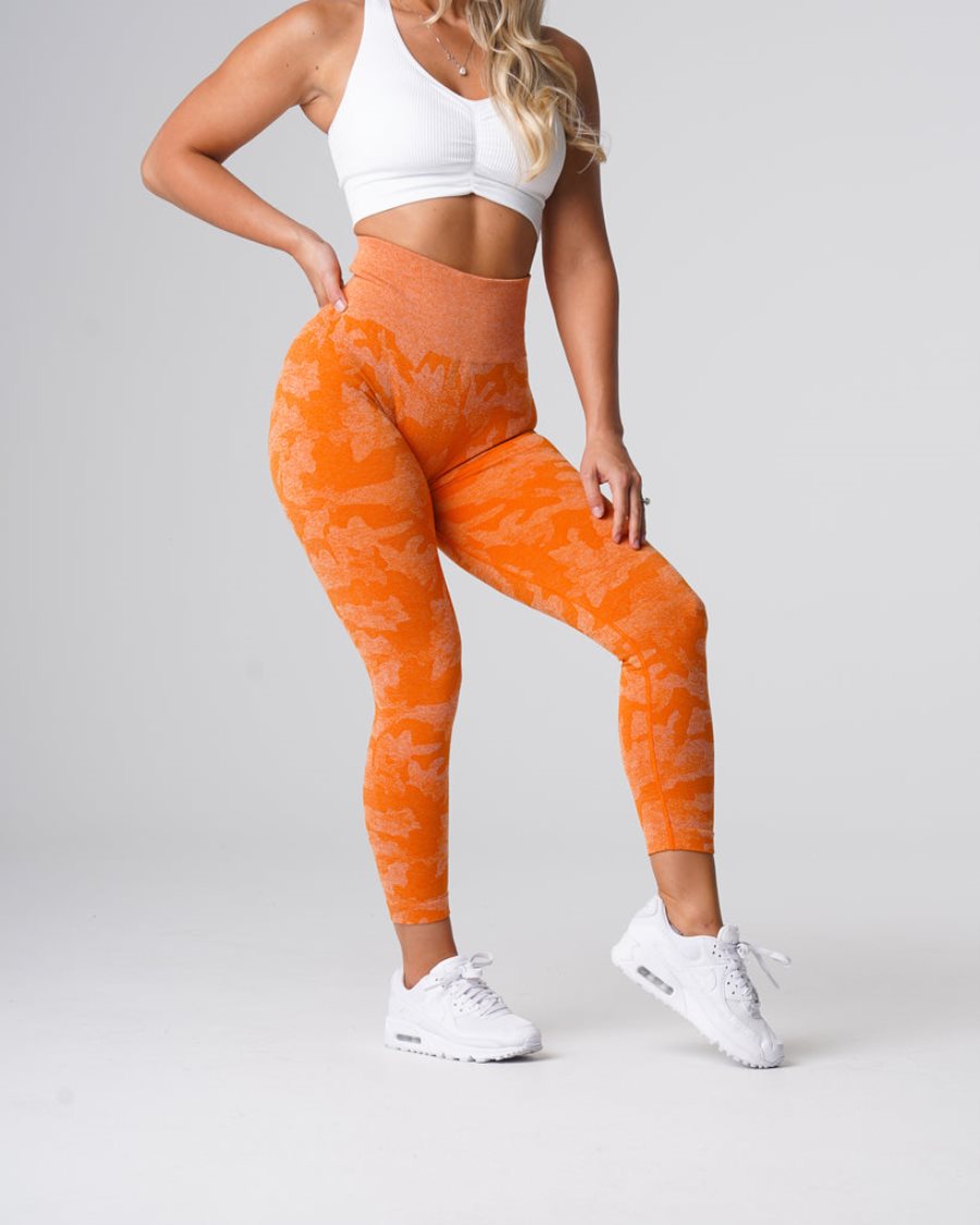 Leggins NVGTN Camo Seamless Mujer Naranjas | pyeDbi8F