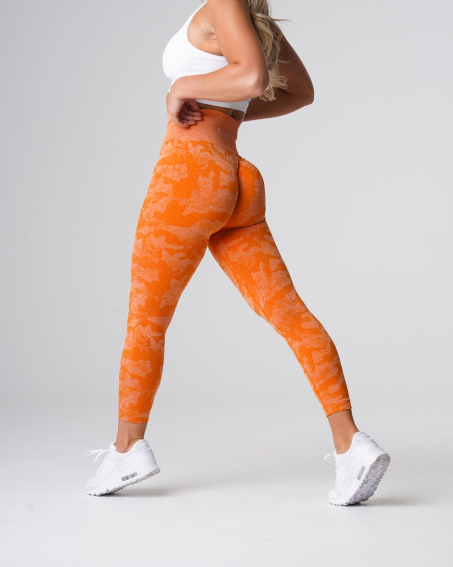 Leggins NVGTN Camo Seamless Mujer Naranjas | pyeDbi8F