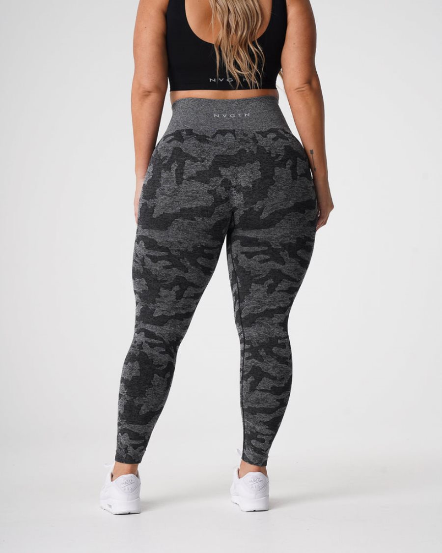 Leggins NVGTN Camo Seamless Mujer Negras | GziuCDCP