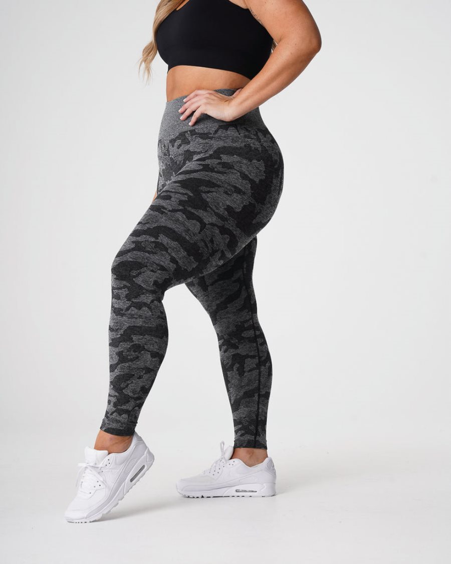 Leggins NVGTN Camo Seamless Mujer Negras | GziuCDCP