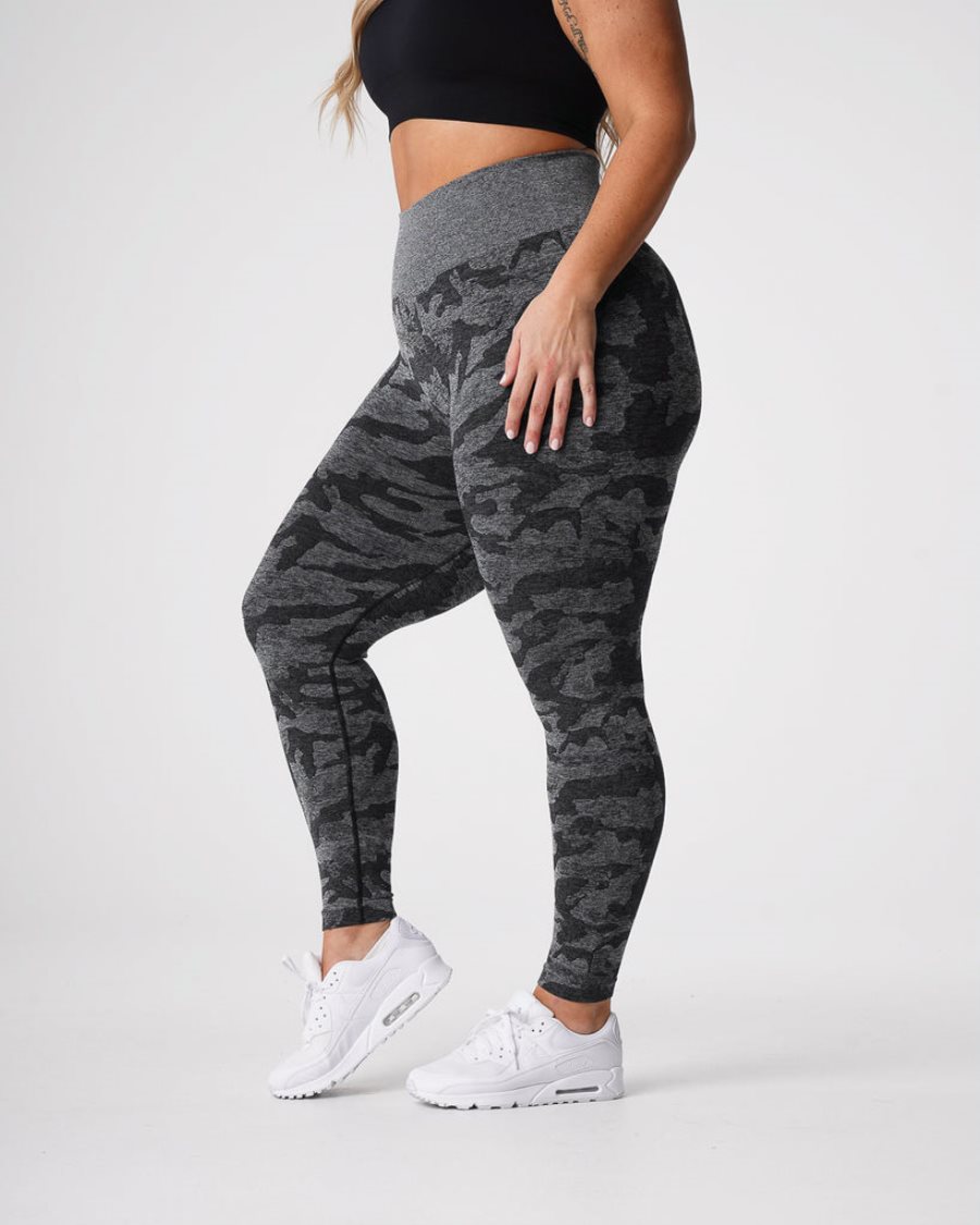 Leggins NVGTN Camo Seamless Mujer Negras | GziuCDCP