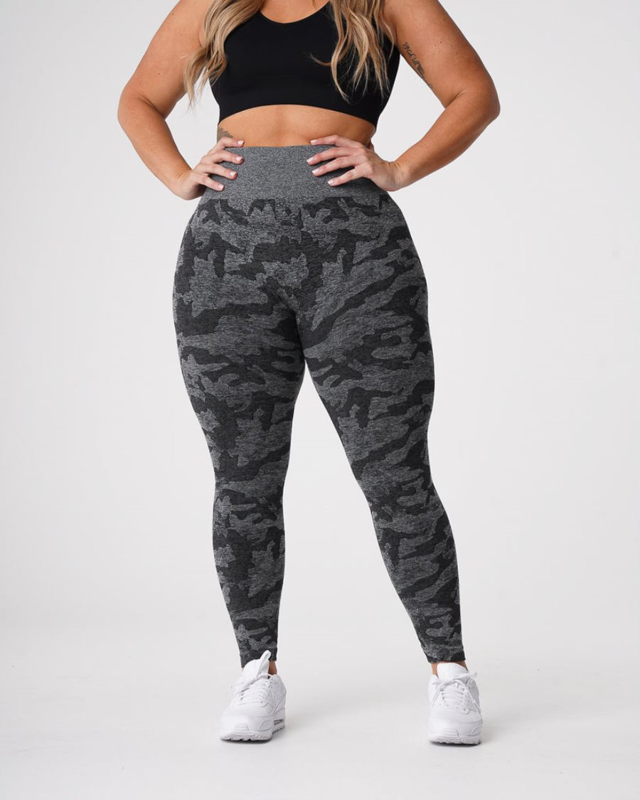 Leggins NVGTN Camo Seamless Mujer Negras | GziuCDCP