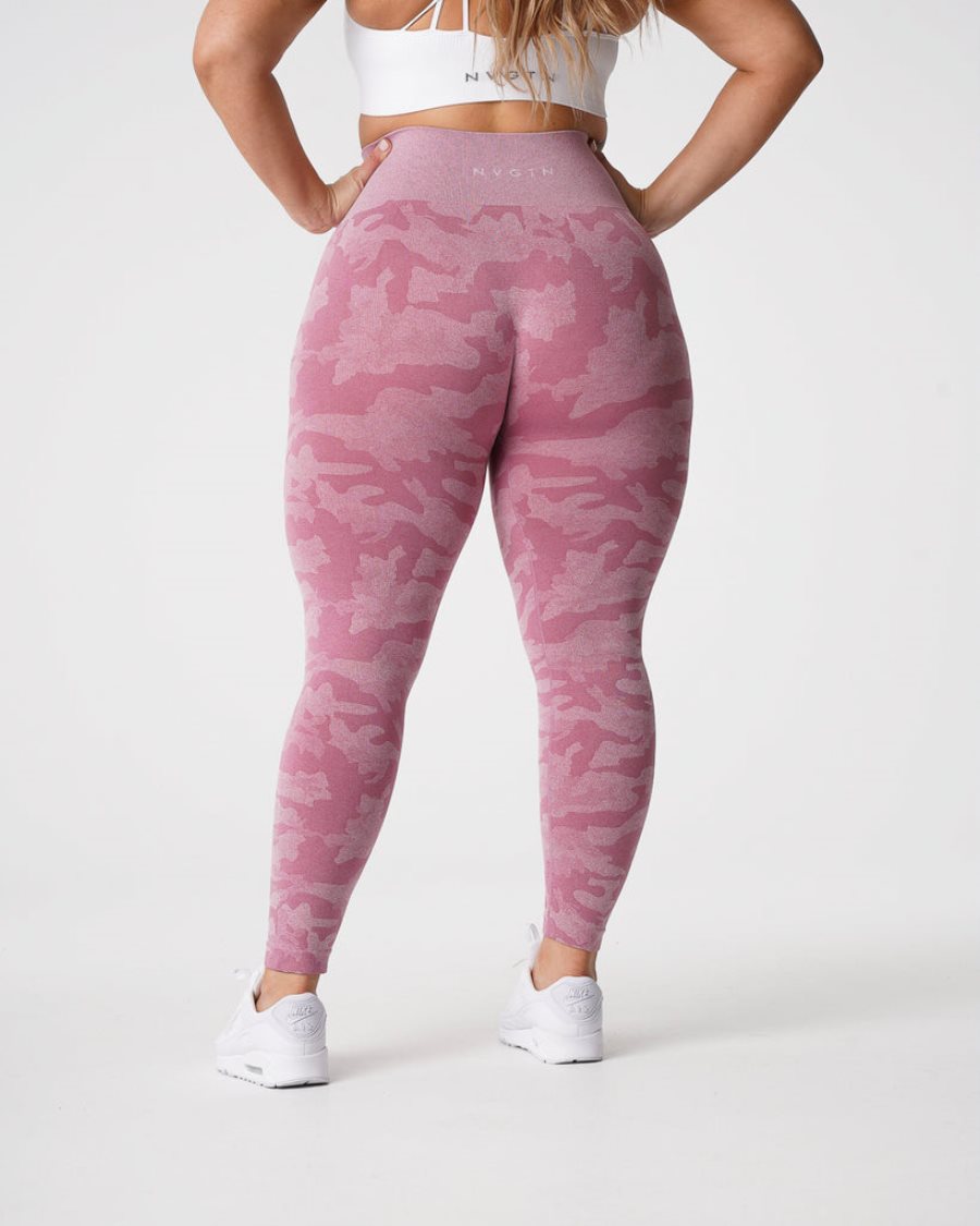 Leggins NVGTN Camo Seamless Mujer Rosas | RkLRtNXD