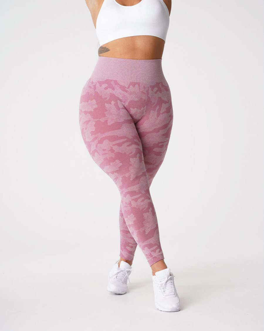 Leggins NVGTN Camo Seamless Mujer Rosas | RkLRtNXD