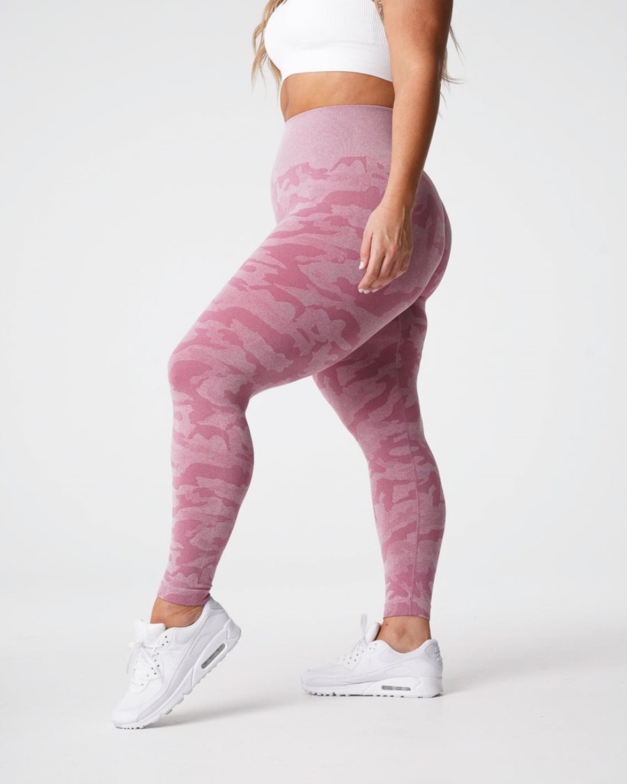 Leggins NVGTN Camo Seamless Mujer Rosas | RkLRtNXD