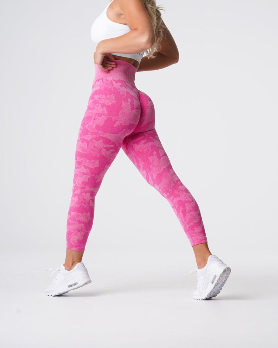 Leggins NVGTN Camo Seamless Mujer Rosas | Y2JWHcbl