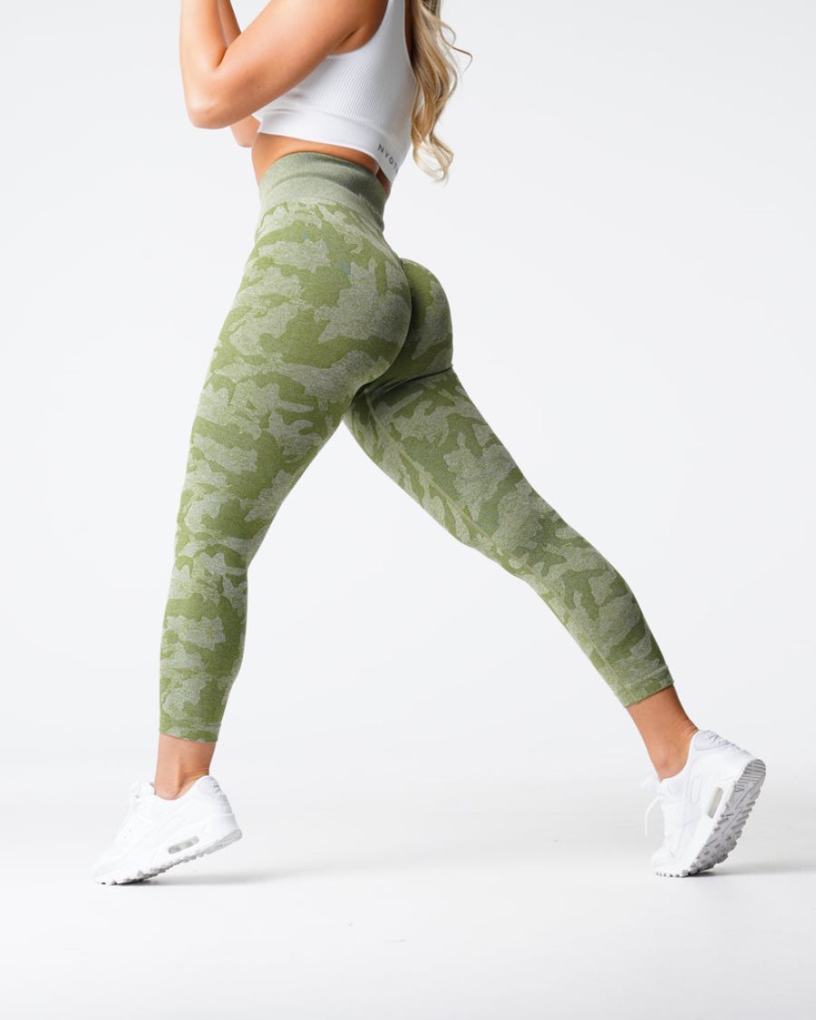 Leggins NVGTN Camo Seamless Mujer Verde | RbLh8Avb