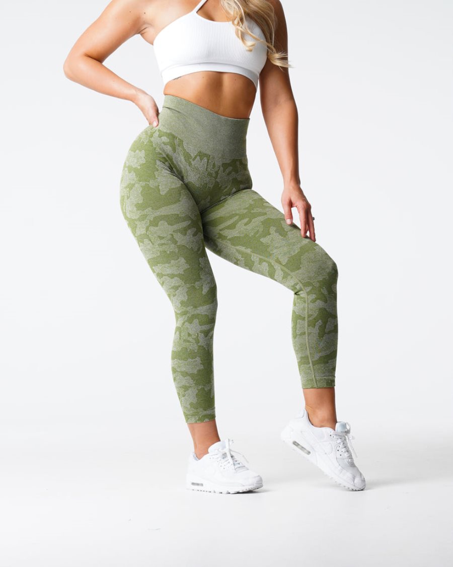 Leggins NVGTN Camo Seamless Mujer Verde | RbLh8Avb