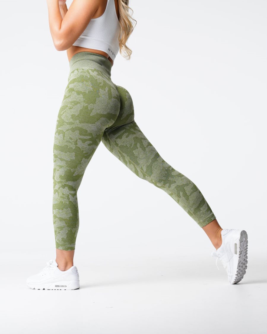 Leggins NVGTN Camo Seamless Mujer Verde | RbLh8Avb