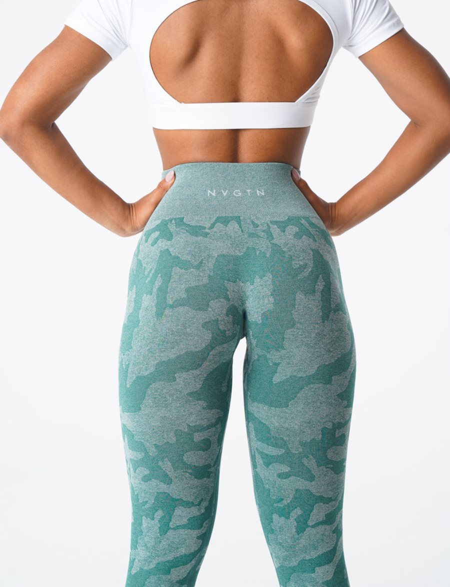 Leggins NVGTN Camo Seamless Mujer Verde | owahfKL2