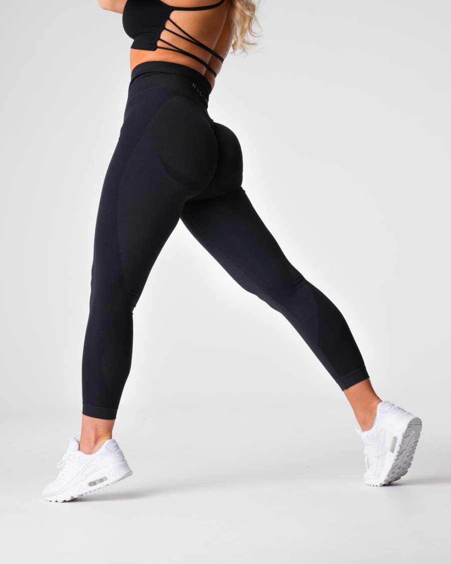 Leggins NVGTN Contour 2.0 Seamless Mujer Negras | HYG1gwy2