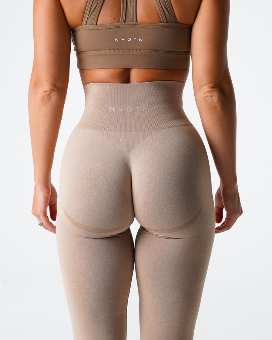 Leggins NVGTN Contour Seamless Mujer Beige | GAO6VQHa