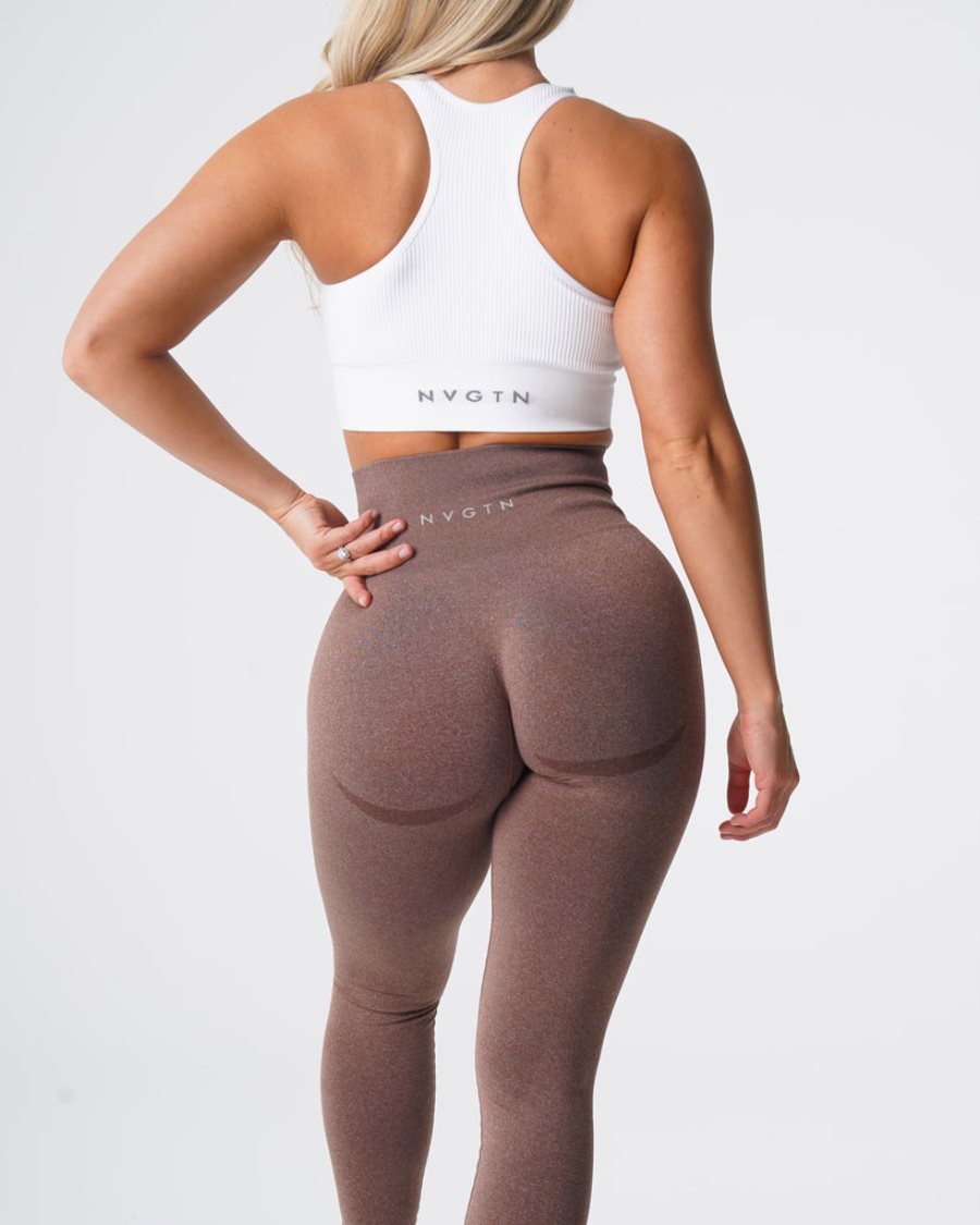 Leggins NVGTN Contour Seamless Mujer Gris Marrones | asxySf8T