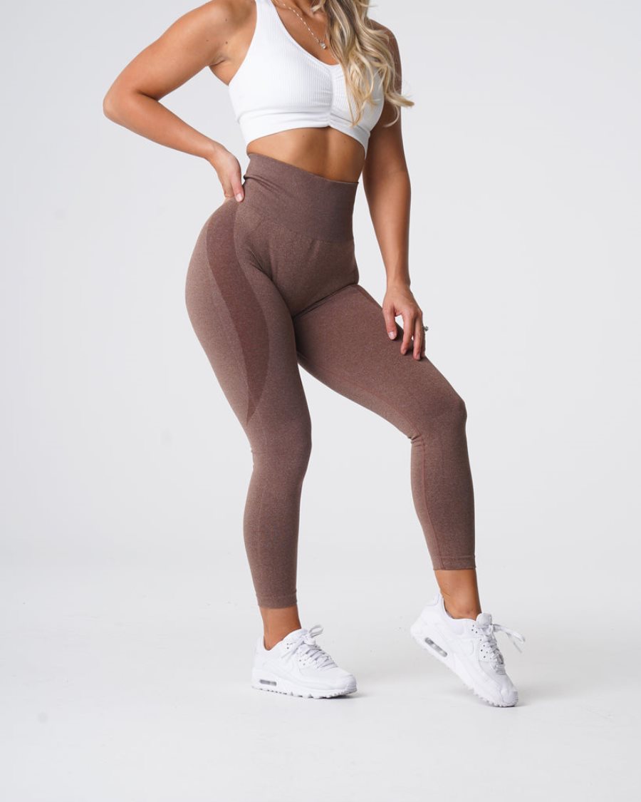 Leggins NVGTN Contour Seamless Mujer Gris Marrones | asxySf8T