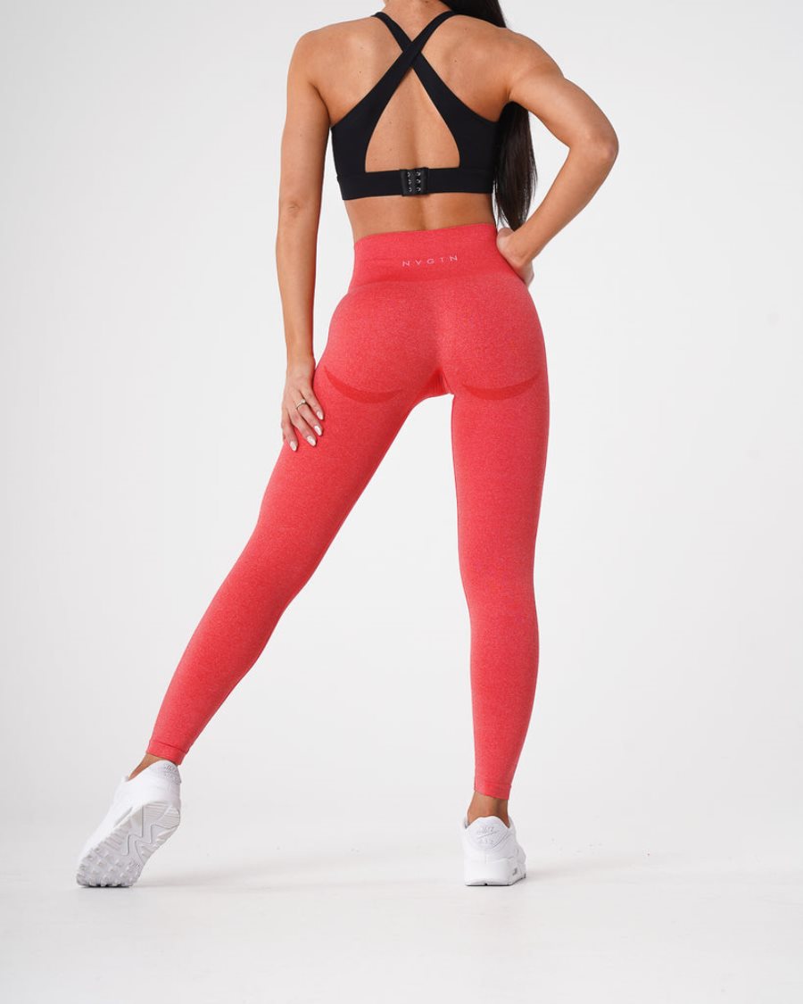 Leggins NVGTN Contour Seamless Mujer Rojas | 41njD6cu