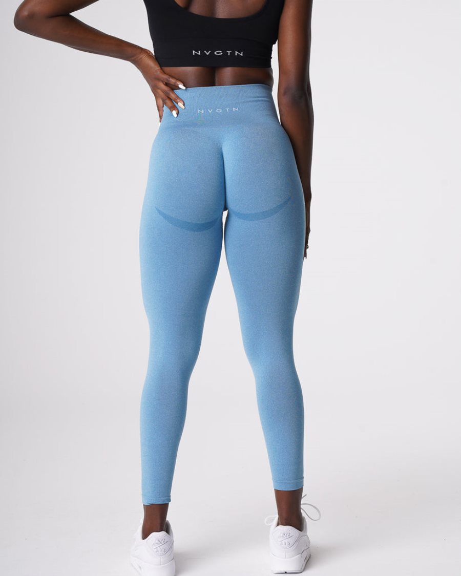 Leggins NVGTN Curve Seamless Mujer Azules | A5B47CEQ