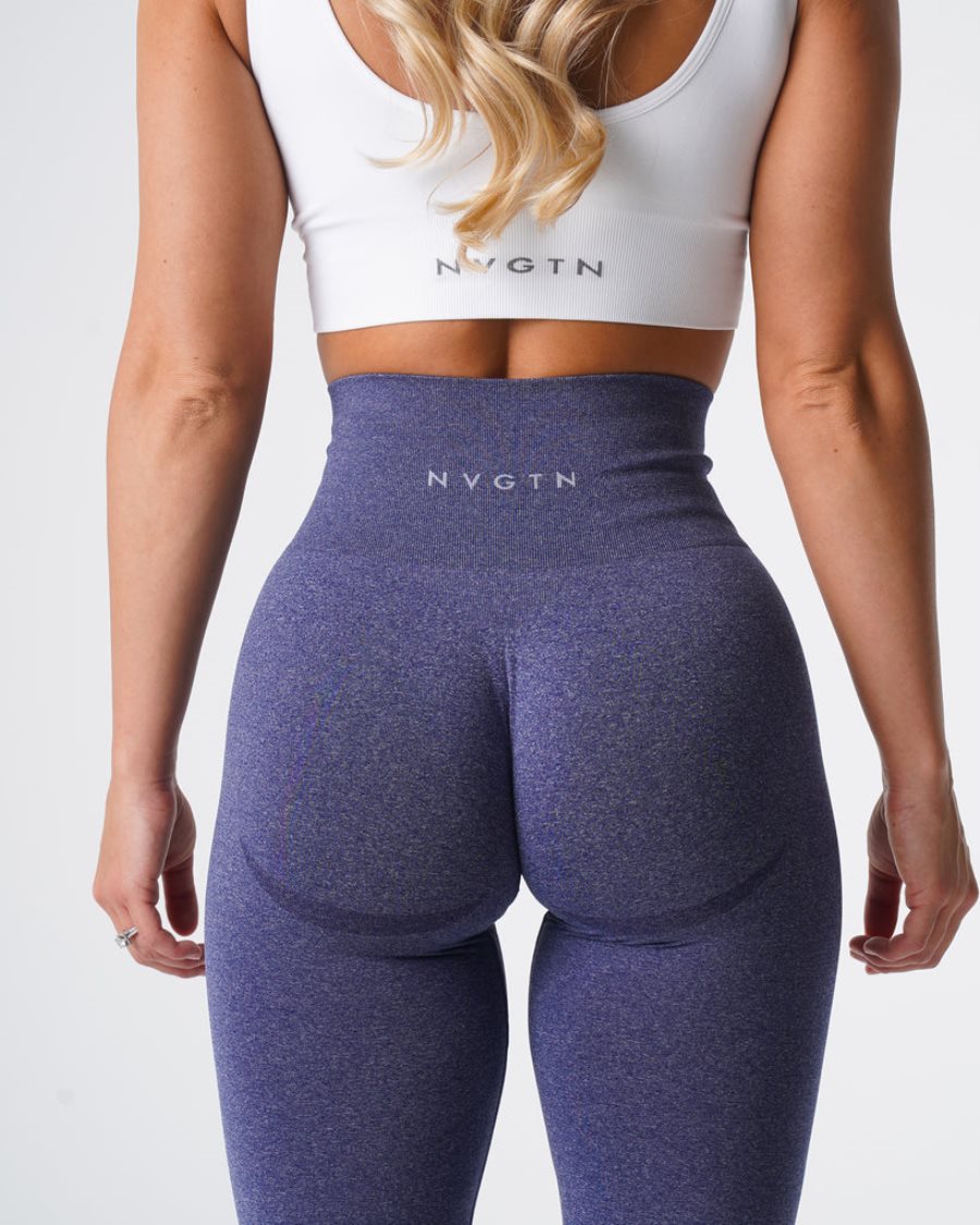 Leggins NVGTN Curve Seamless Mujer Indigo | HVeyLpWF