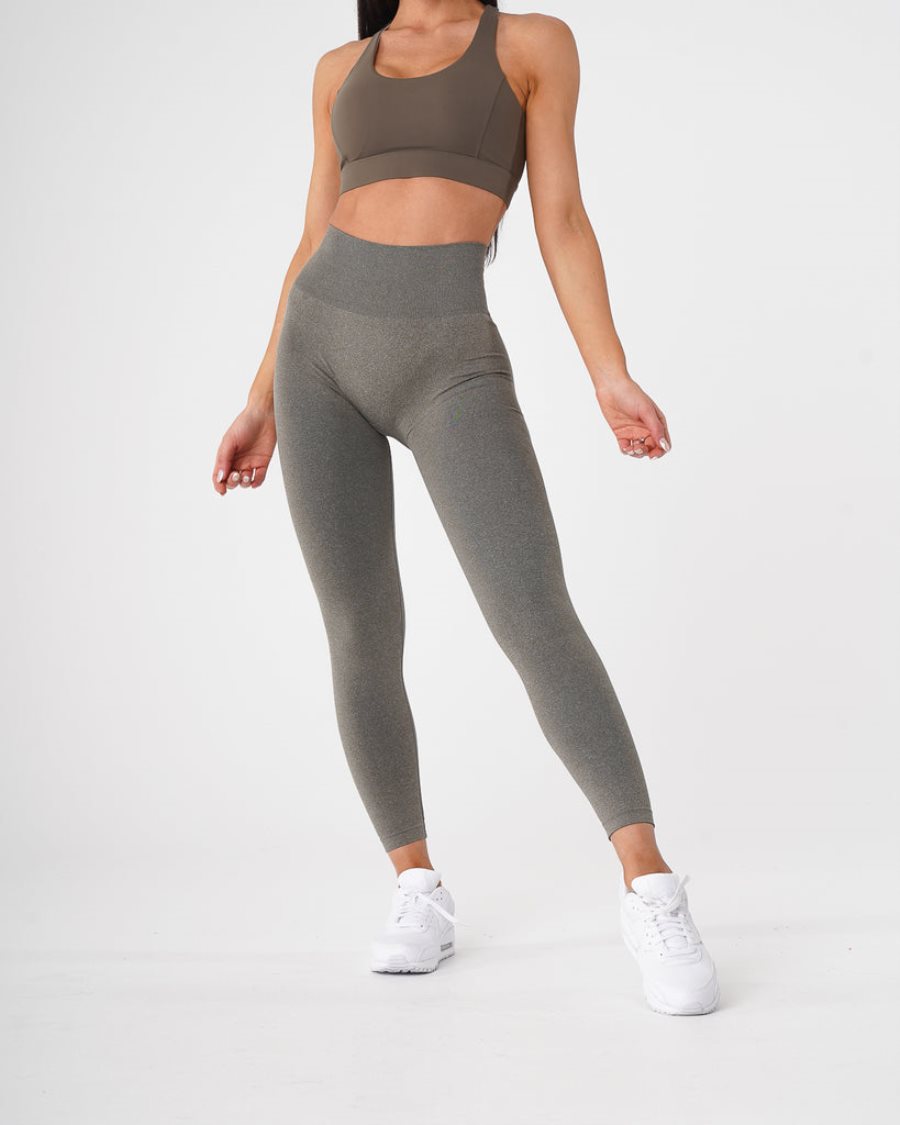 Leggins NVGTN Curve Seamless Mujer Kaki Verde | NRkxqbZm