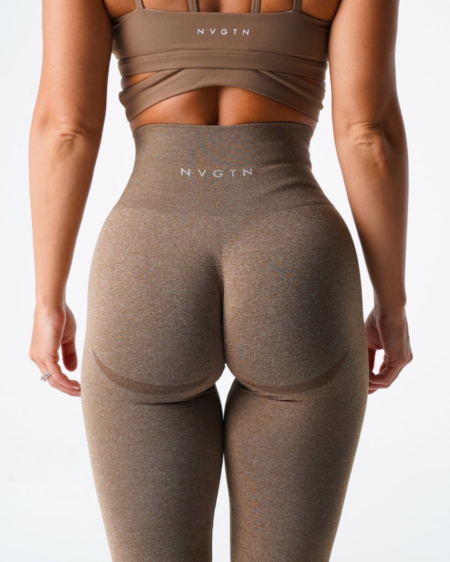 Leggins NVGTN Curve Seamless Mujer Marrones | aSmD5ZAv