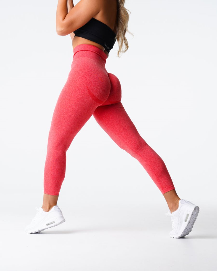 Leggins NVGTN Curve Seamless Mujer Rojas | PzOp4zDv