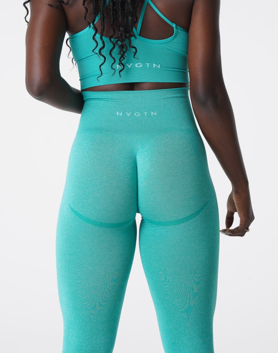 Leggins NVGTN Curve Seamless Mujer Turquesa | 0hZZRkZu