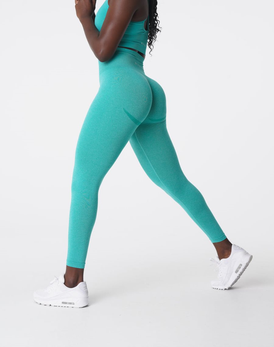 Leggins NVGTN Curve Seamless Mujer Turquesa | 0hZZRkZu