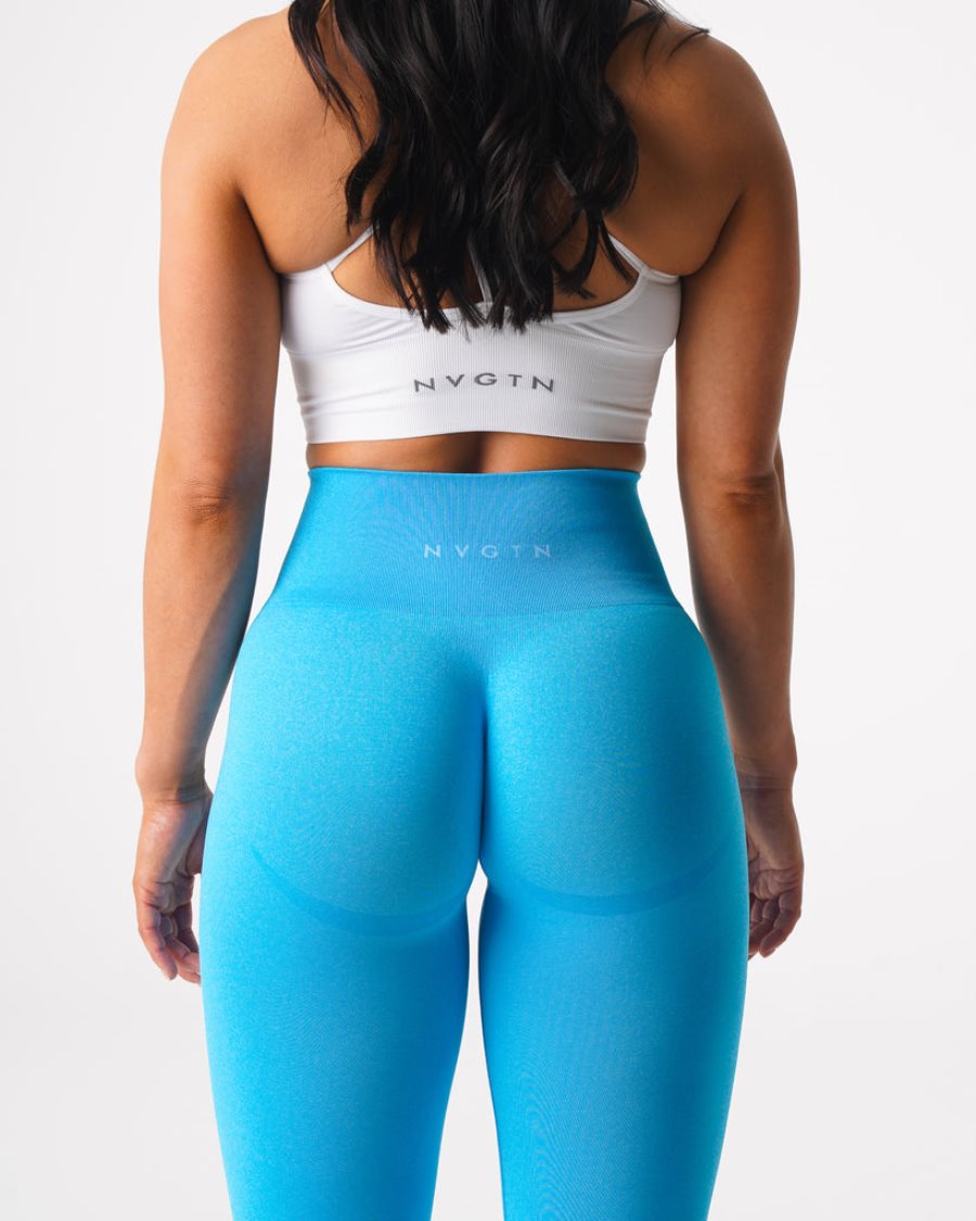 Leggins NVGTN Curve Seamless Mujer Turquesa Claro | X9BR1Edr