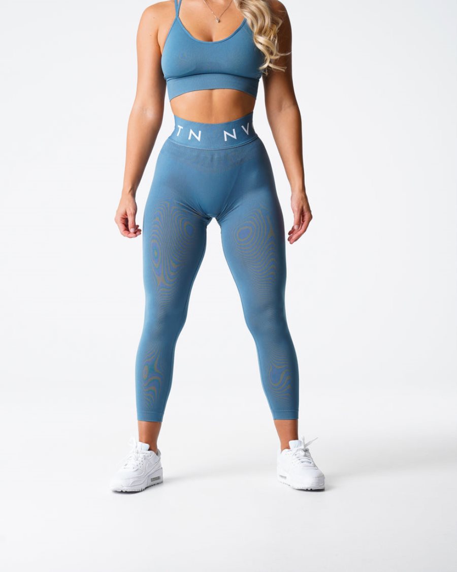 Leggins NVGTN Deporte Seamless Mujer Azules | PQ7u4Xh9