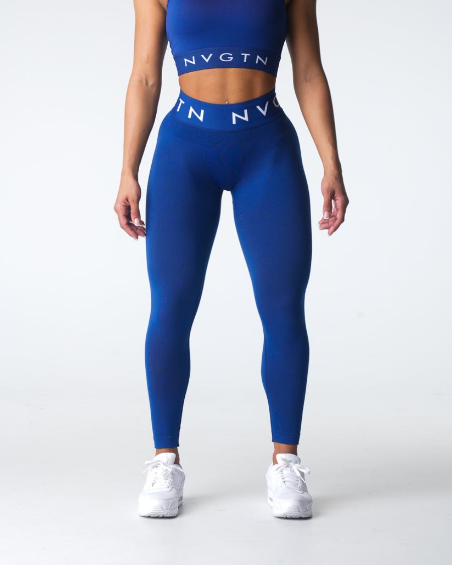 Leggins NVGTN Deporte Seamless Mujer Azul Marino | vXNPr1ss