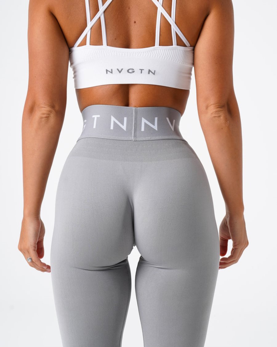 Leggins NVGTN Deporte Seamless Mujer Gris Claro | ZXZGwIRX